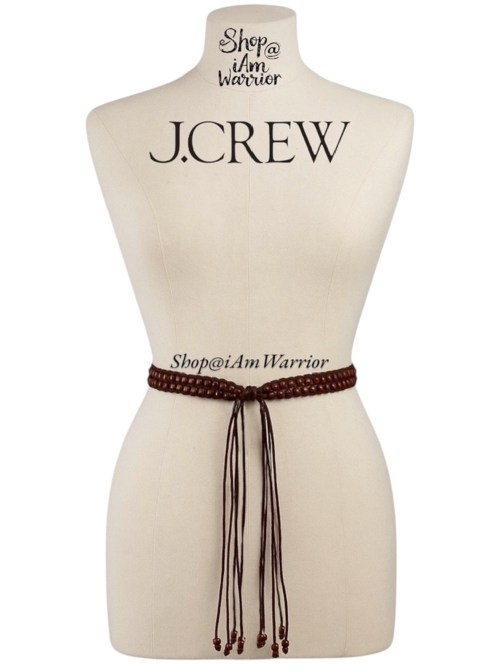J.Crew NWT braided beaded leather tassel wrap belt *shop@iamwarrior